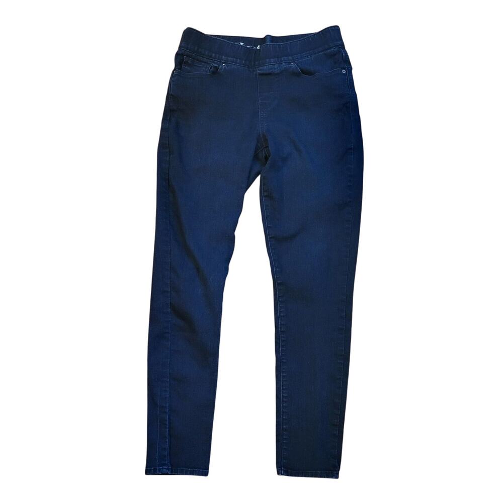 LEVI's STRAUSS Womens Pull-On Jeans Mid-Rise Skinny Size 4 Dark Wash Pants